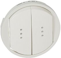 Лицевая панель Legrand Celiane для 2-кл. выключателя с подсветкой белый  картинка